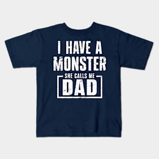 Funny First Father's Day 2024 Gift For Dad From Daughter Kids T-Shirt